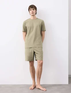 Cotton Rich Textured Loungewear Top
