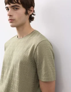 Cotton Rich Textured Loungewear Top