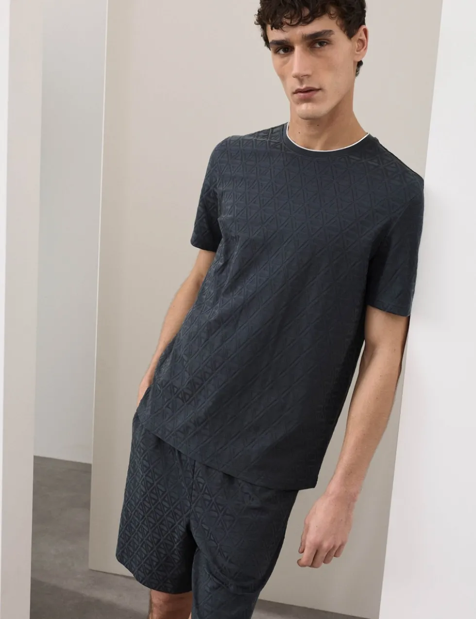 Cotton Rich Textured Loungewear Top