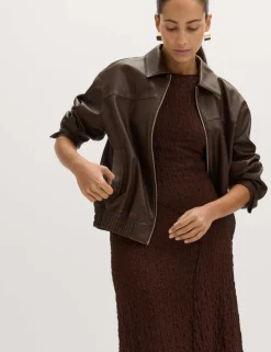 Cotton Rich Textured Midaxi Column Dress
