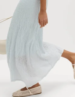 Cotton Rich Textured Midaxi Column Dress