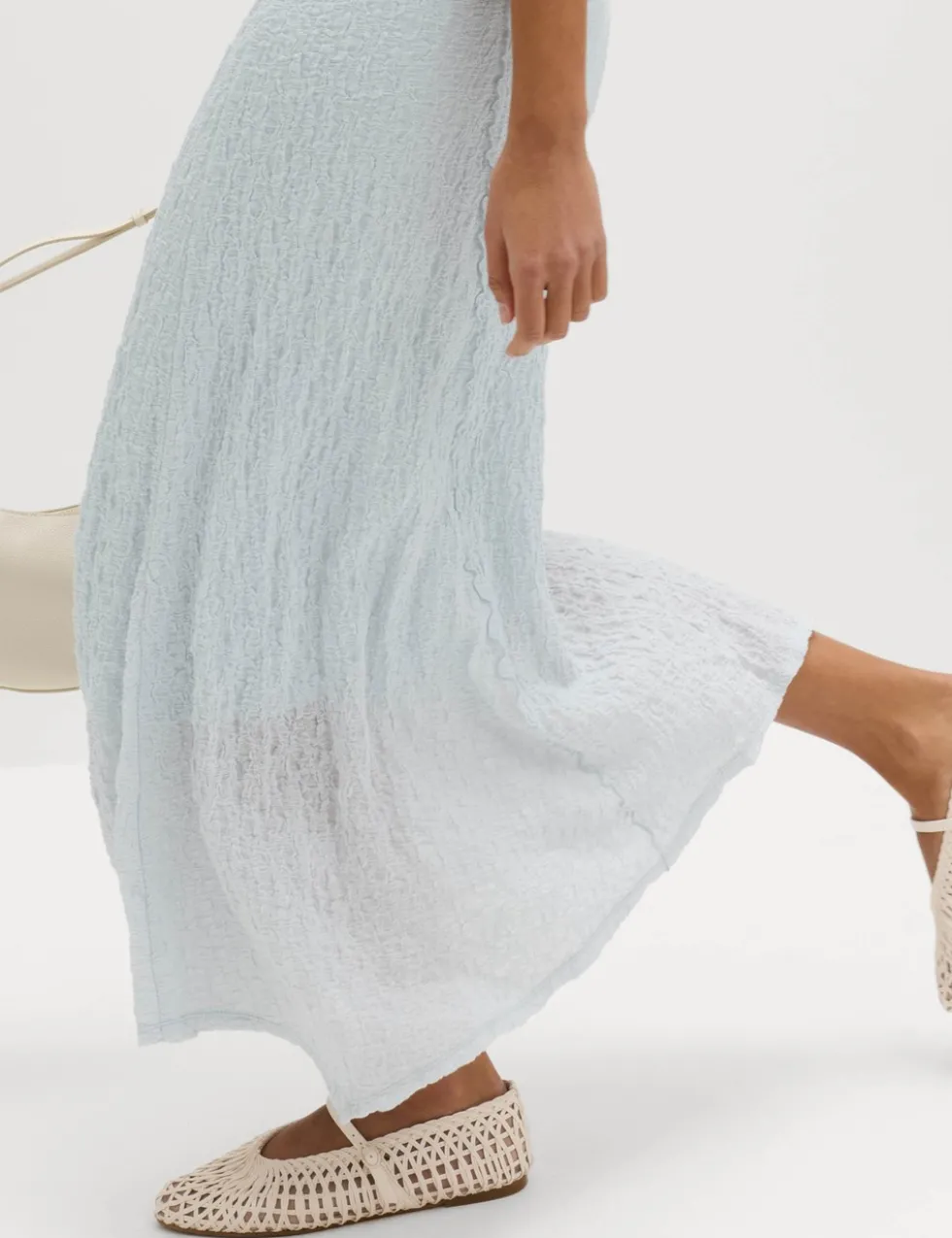 Cotton Rich Textured Midaxi Column Dress