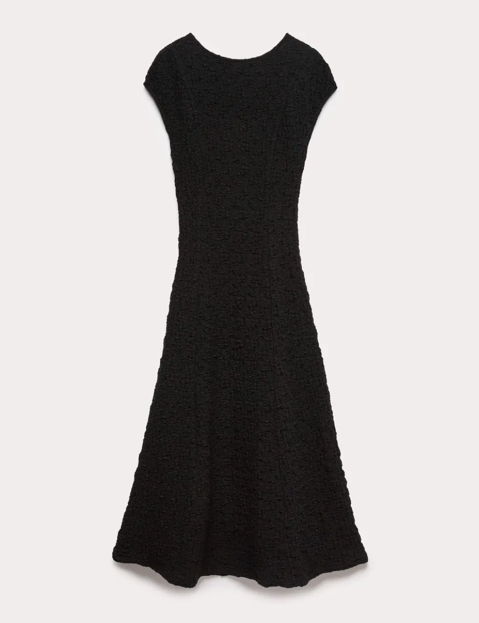 Cotton Rich Textured Midi Skater Dress