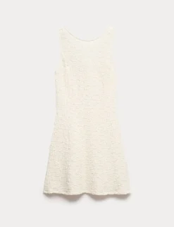 Cotton Rich Textured Mini Column Dress