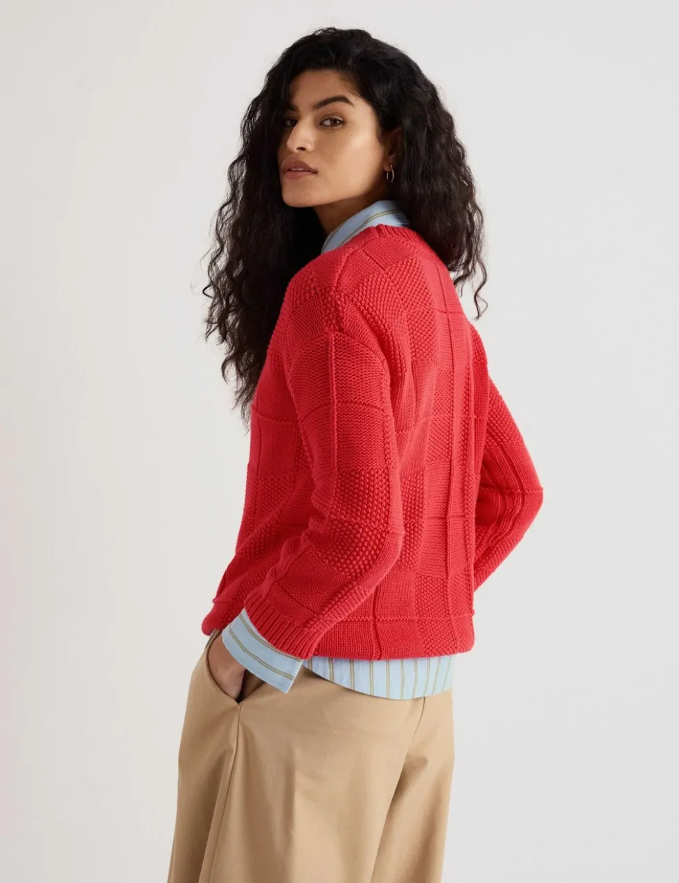 Cotton Rich Textured Relaxed Jumper