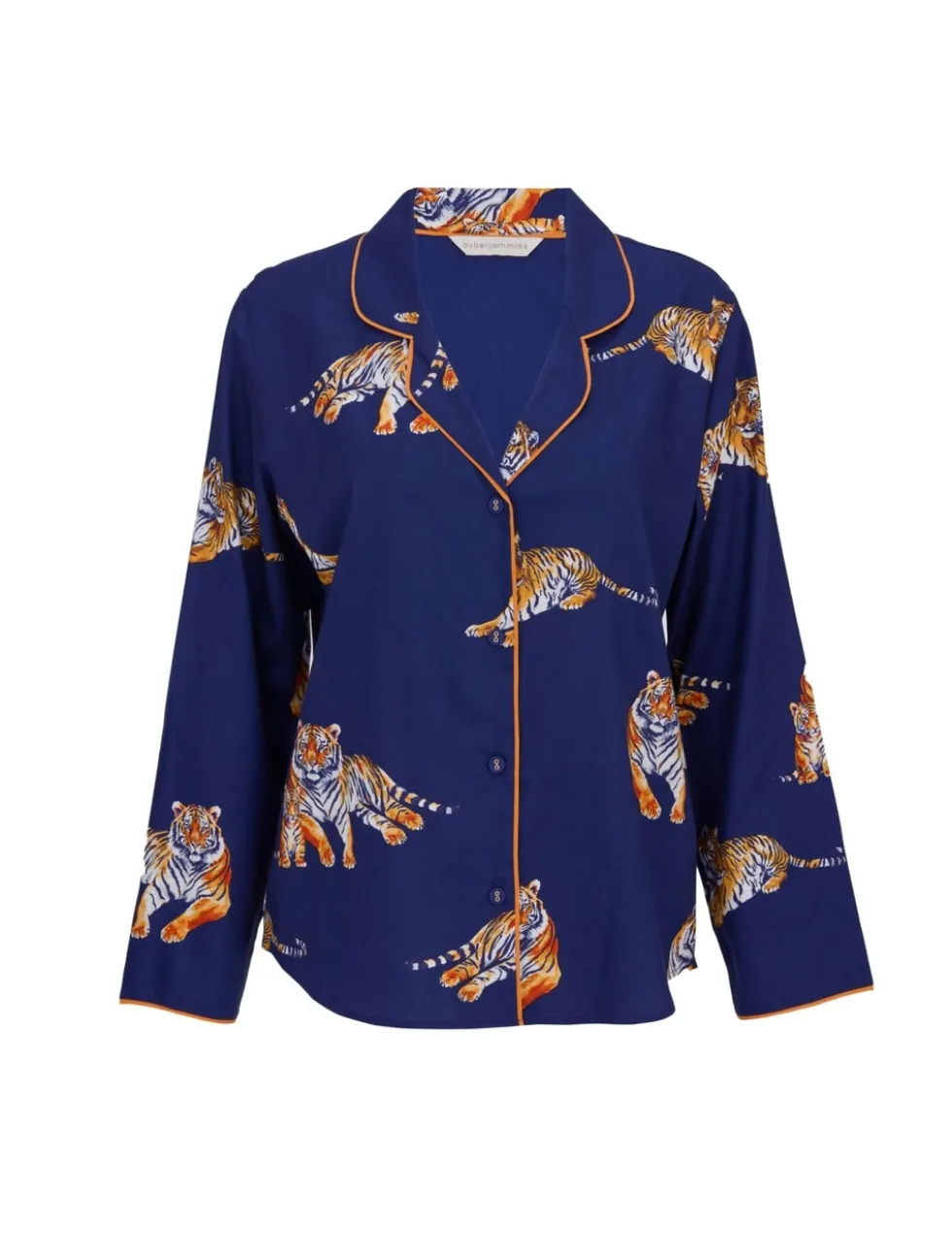 Cotton Rich Tiger Print Pyjama Top