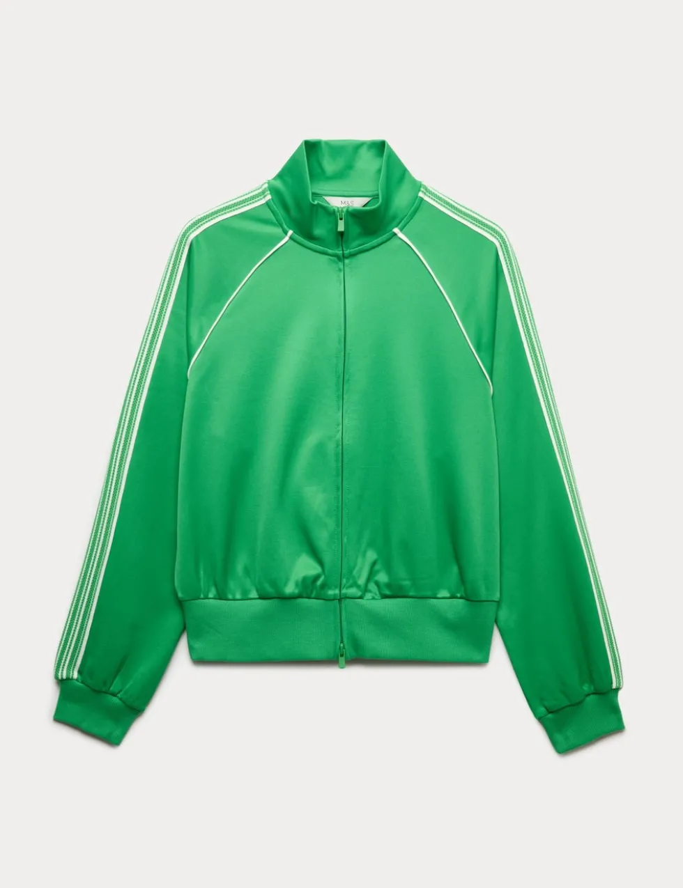 Cotton Rich Tricot Zip Up Track Jacket