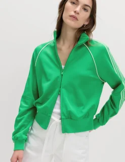 Cotton Rich Tricot Zip Up Track Jacket