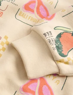 Cotton Rich Tropical Print Sweatshirt (2-8 Yrs)