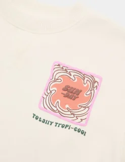Cotton Rich Tropical Print Sweatshirt (2-8 Yrs)