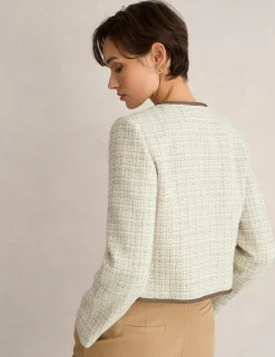 Cotton Rich Tweed Cropped Jacket