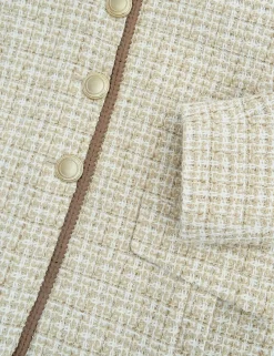 Cotton Rich Tweed Cropped Jacket