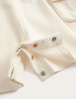 Cotton Rich Twill Popcorn Bibshorts (0-3 Yrs)
