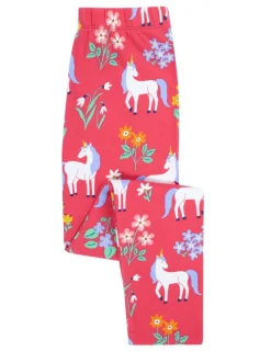 Cotton Rich Unicorn & Floral Leggings (2-10 Yrs)