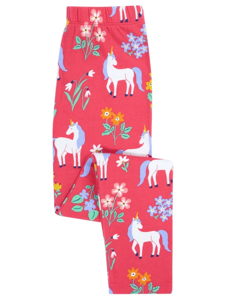 Cotton Rich Unicorn & Floral Leggings (2-10 Yrs)