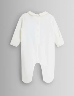 Cotton Rich Velour Safari Sleepsuit (7lbs-9 Mths)