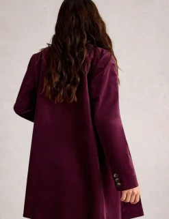 Cotton Rich Velvet Overcoat