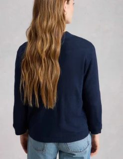 Cotton Rich V-Neck Button Front Cardigan
