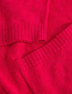 Cotton Rich V-Neck Cardigan with Linen