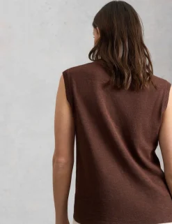 Cotton Rich V-Neck Knitted Vest