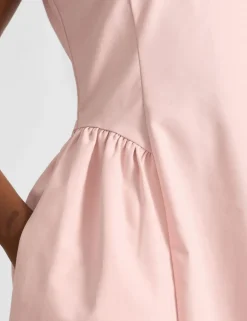 Cotton Rich V-Neck Midi Skater Dress