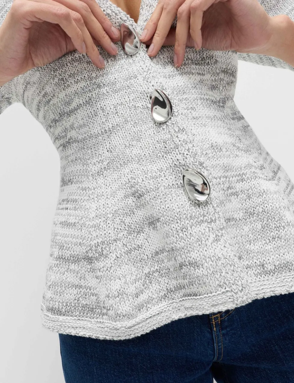 Cotton Rich V-Neck Peplum Slim Fit Cardigan