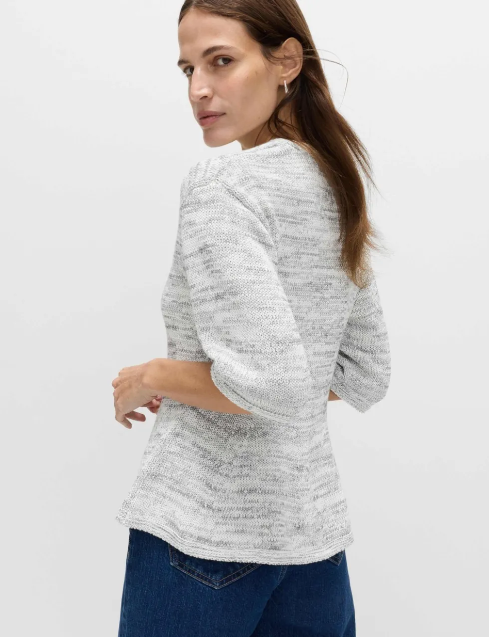 Cotton Rich V-Neck Peplum Slim Fit Cardigan