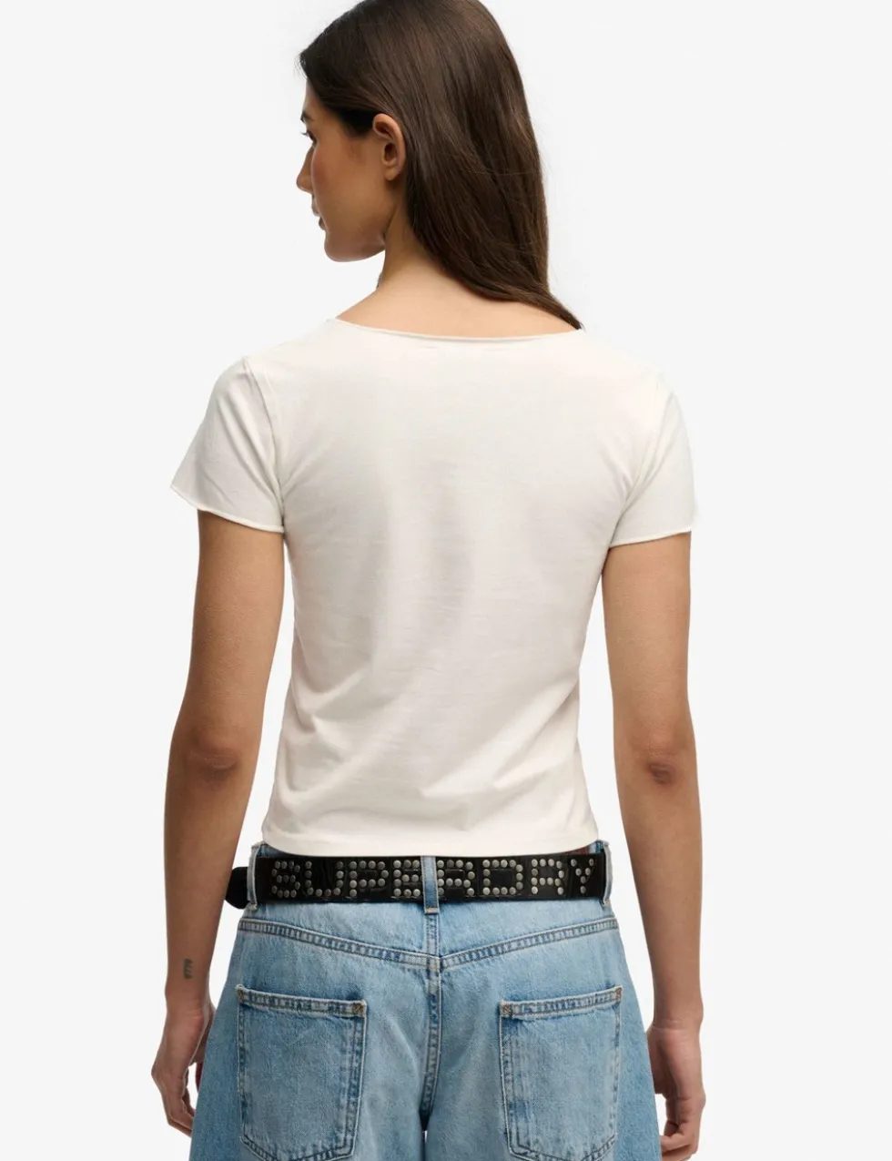 Cotton Rich V-Neck Slim Fit Top