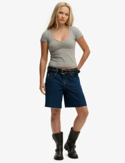 Cotton Rich V-Neck Slim Fit Top