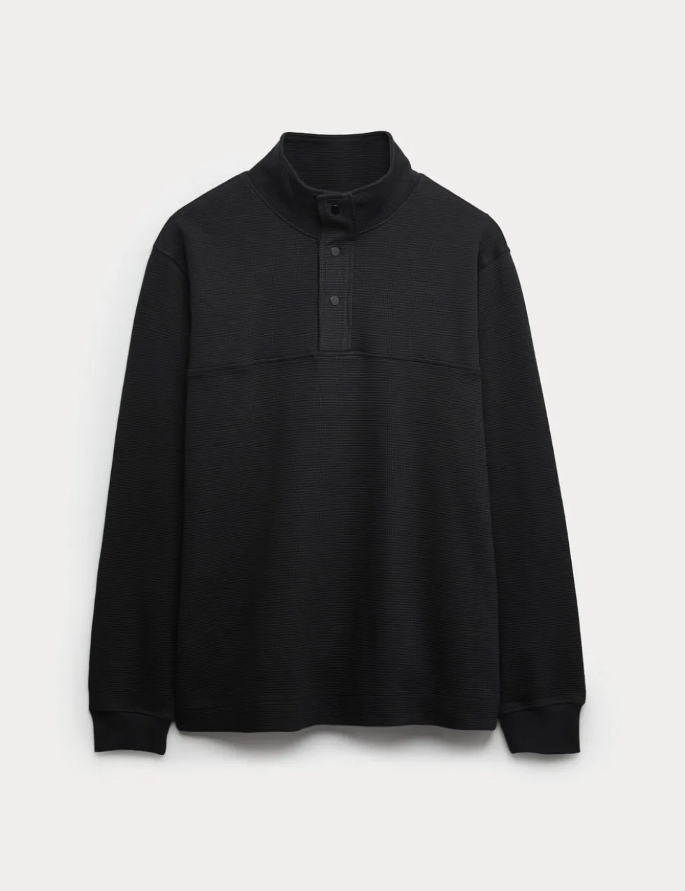 Cotton Rich Waffle Funnel Neck Sweatshirt