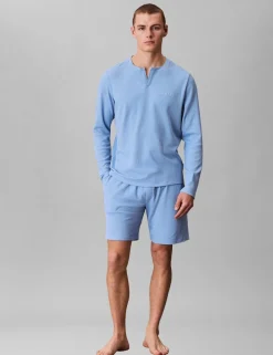 Cotton Rich Waffle Henley Pyjama Top