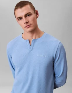 Cotton Rich Waffle Henley Pyjama Top