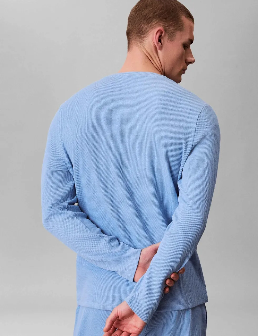Cotton Rich Waffle Henley Pyjama Top
