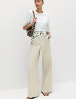 Cotton Rich Wide Leg Chinos