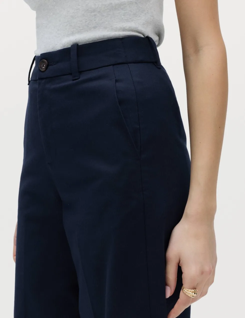 Cotton Rich Wide Leg Chinos