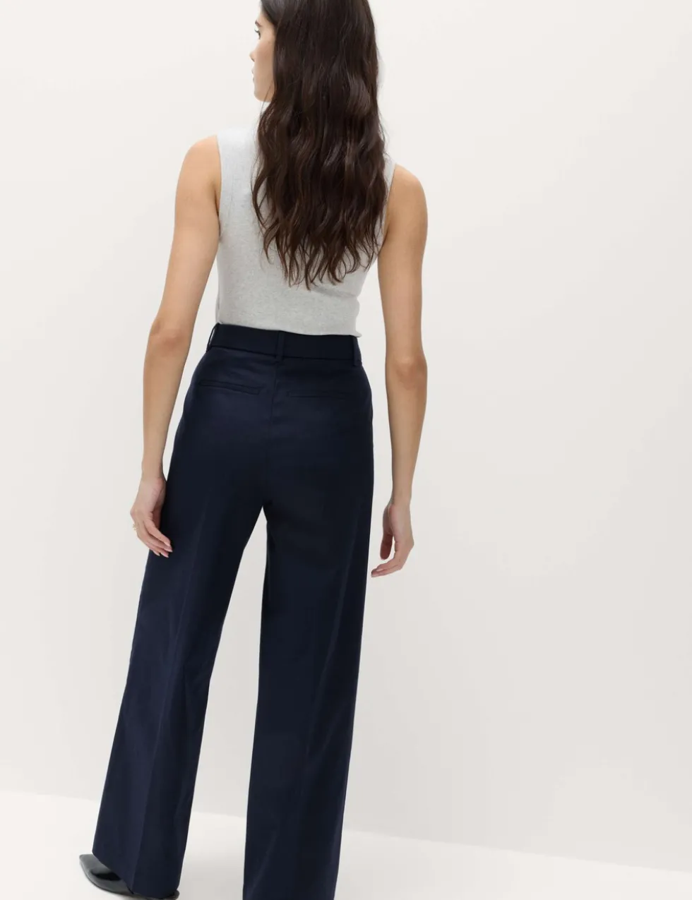 Cotton Rich Wide Leg Chinos
