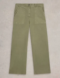 Cotton Rich Wide Leg Chinos