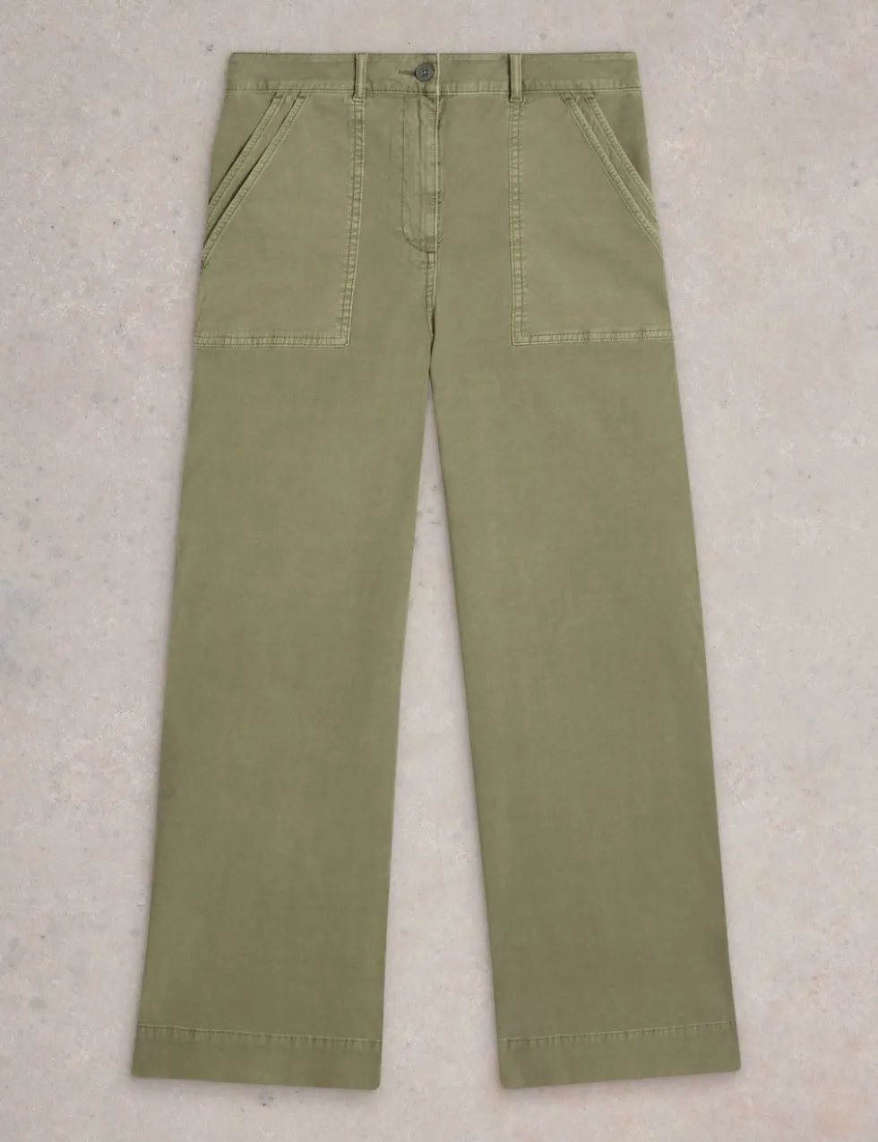 Cotton Rich Wide Leg Chinos