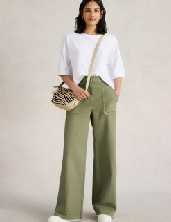 Cotton Rich Wide Leg Chinos