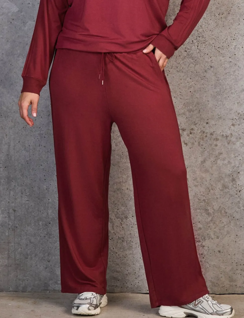Cotton Rich Wide Leg Trousers with Modal