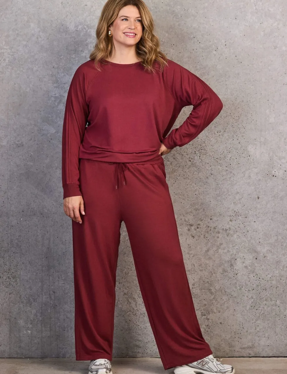 Cotton Rich Wide Leg Trousers with Modal