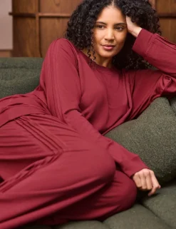 Cotton Rich Wide Leg Trousers with Modal