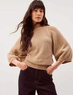 Cotton Rich Wide Sleeve Jumper