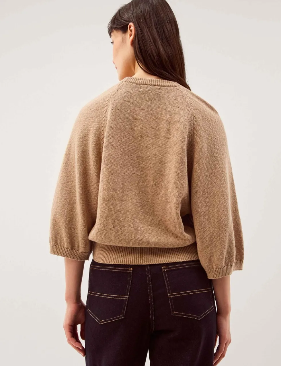 Cotton Rich Wide Sleeve Jumper