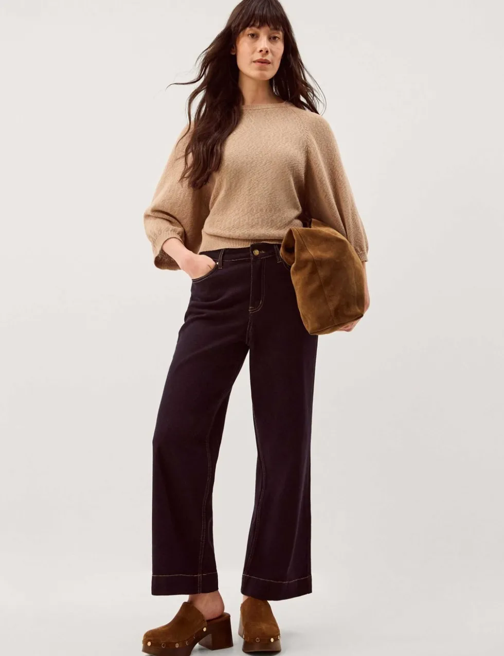 Cotton Rich Wide Sleeve Jumper