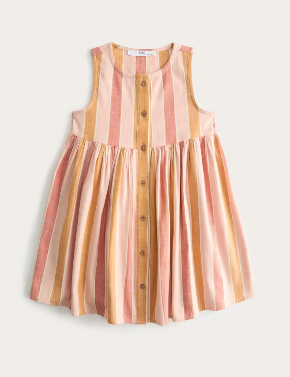 Cotton Rich Woven Striped Dress (2-10 Yrs)