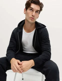 Cotton Rich Zip Through Hoodie