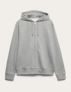 Cotton Rich Zip Through Hoodie
