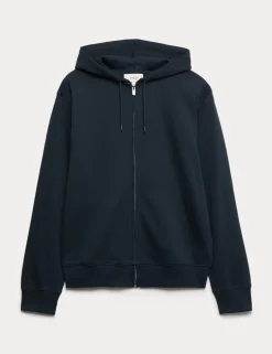 Cotton Rich Zip Through Hoodie