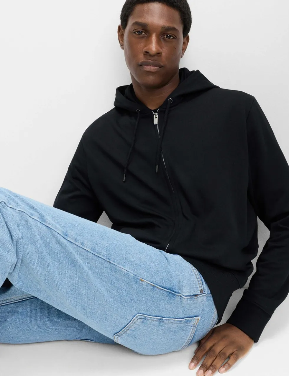 Cotton Rich Zip Through Hoodie